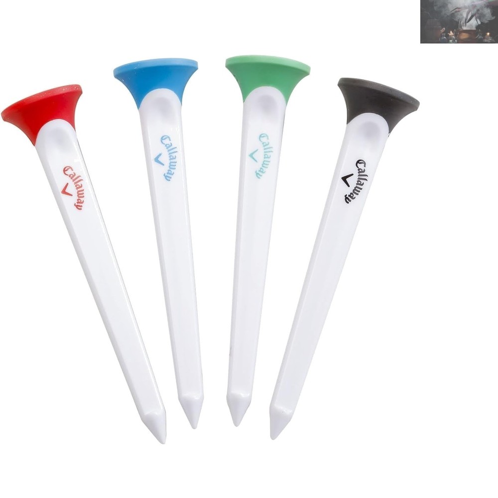 Unbreakable Plastic Golf Tees 4-Pack with Low-Spin Launch for Perfect Swings