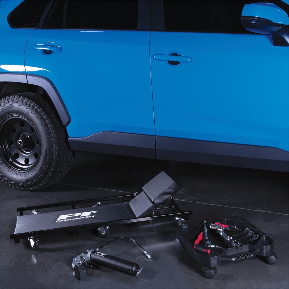 Performance Tool Rolling Shop Creeper Adjustable Headrest Heavy Duty Caster 4...