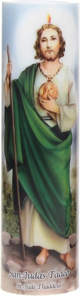 Stonebriar St. Jude Flameless LED Devotional Prayer Candle 1 Count,