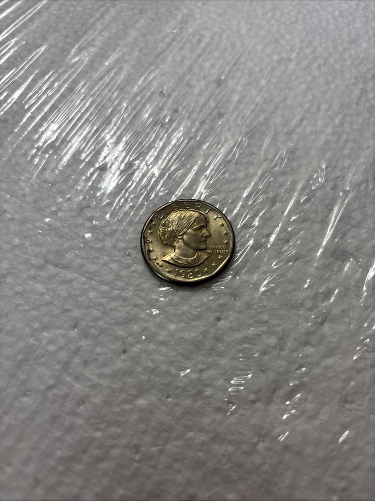1980 D Mint Mark Susan B Anthony Dollar Coin Circulated