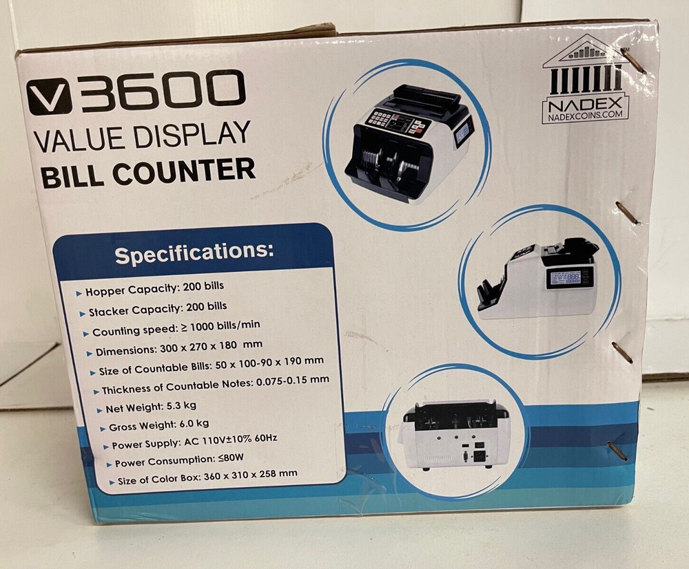 NADEX VALUE DISPLAY BILL COUNTER V3600 NCC1-1140