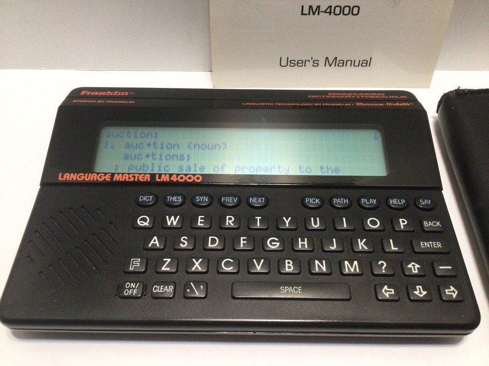 Franklin Language Master LM4000 Talking Pronouncing Dictionary Thesaurus Tested