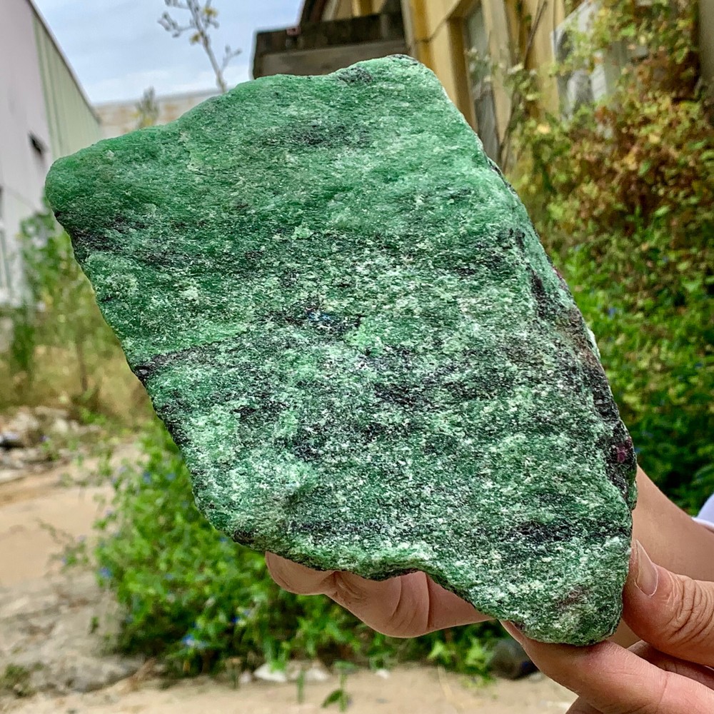 3.77LB Natural green Ruby zoisite (anylite) crystal sample Healing