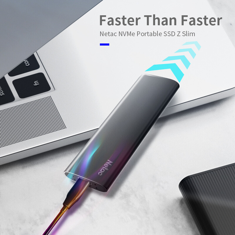 Netac 1TB Portable SSD USB 3.2 Gen2 Type-C External Solid State Drive 500MB/s