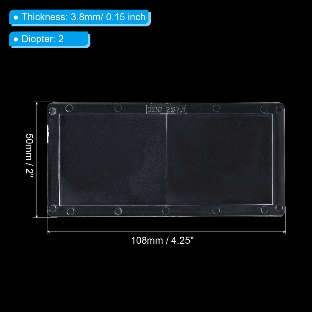 Magnification welding lens, PC 2 diopters magnification lens