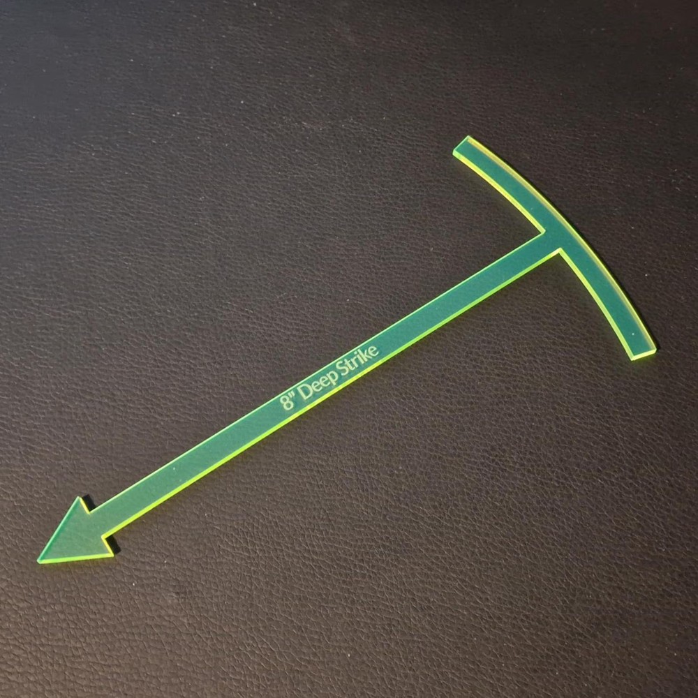 8in Deep Strike Marker – Compatible with 11th Edition – Acrylic Wargaming Tool