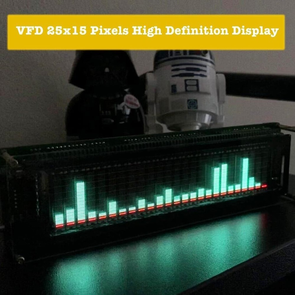 AK2515 Professional VFD Display Music Visualizer with Microphone Input