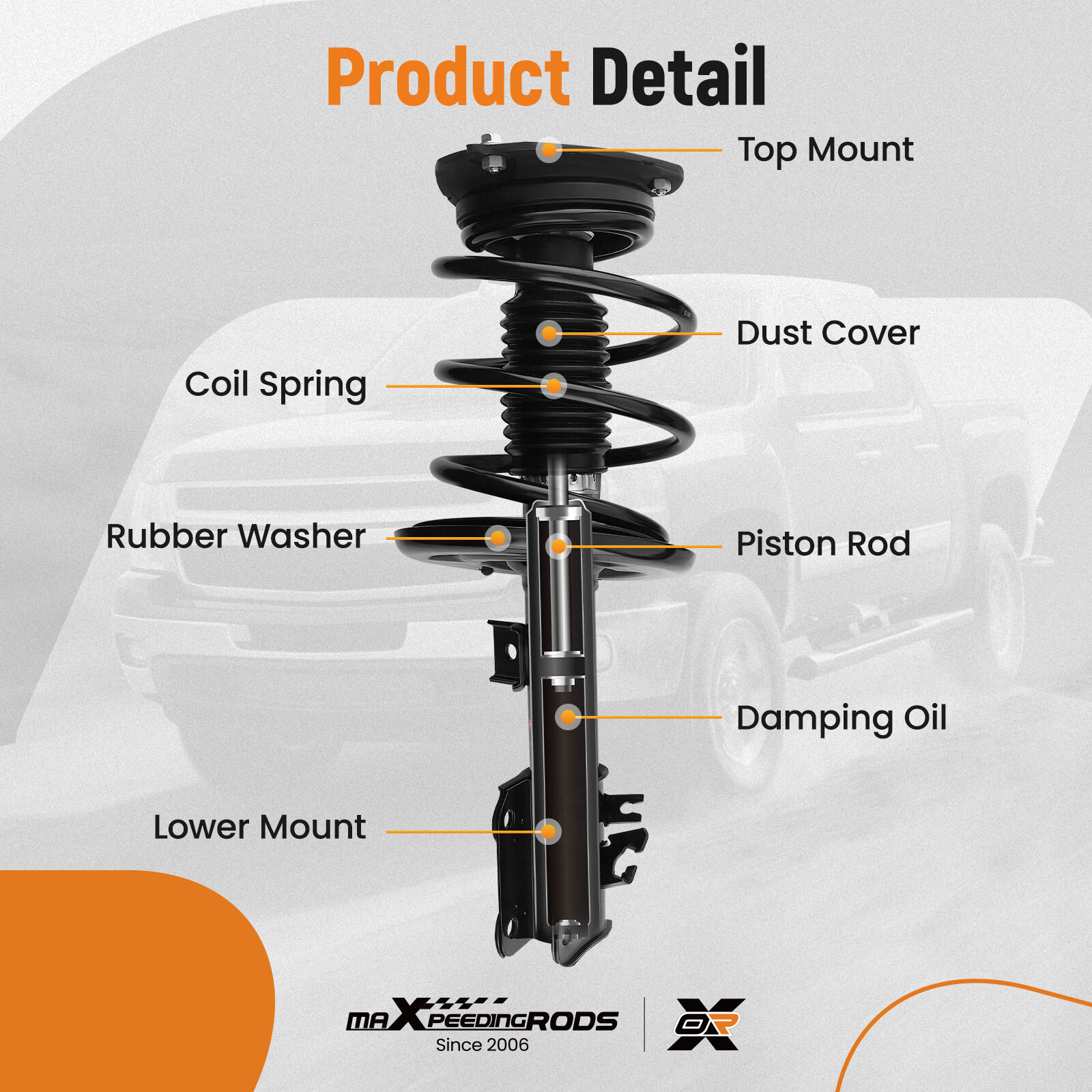 Front Struts + Control Arm + Sway Bar + Tie Rods for 2009-2012 Nissan Maxima