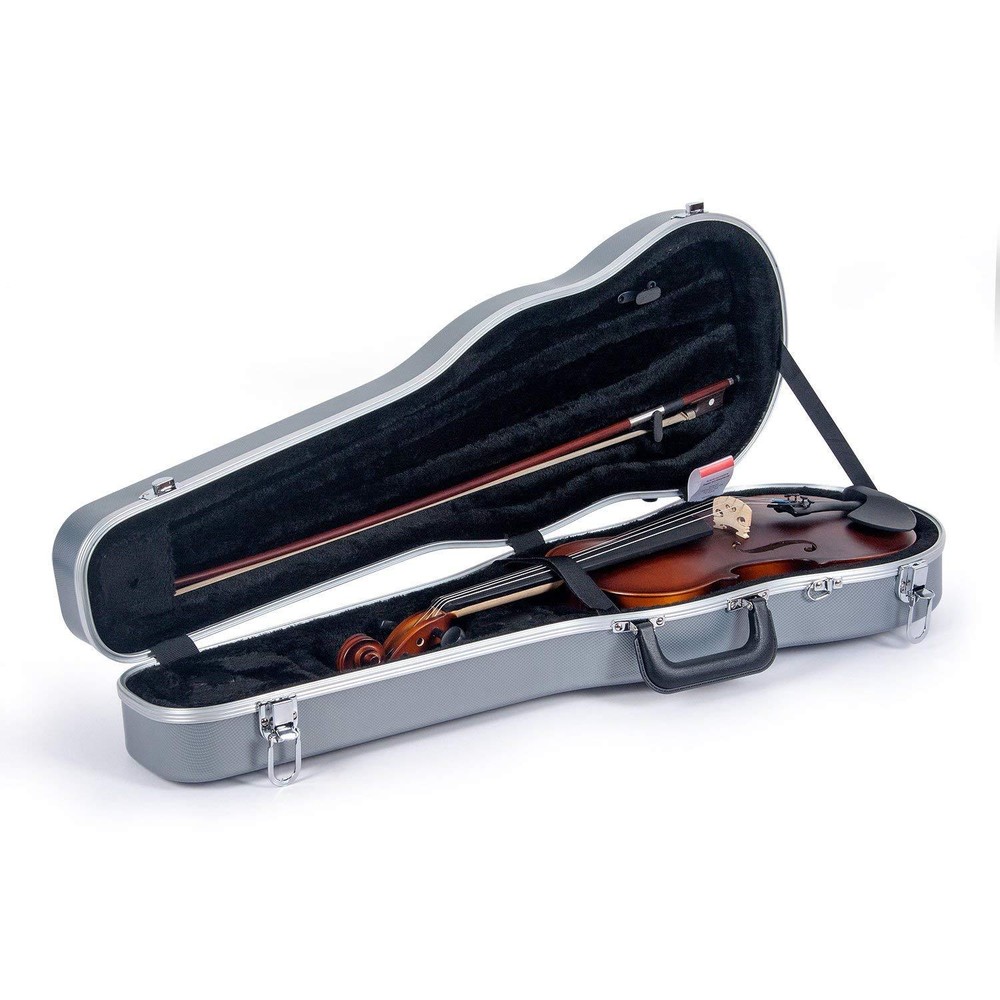 Crossrock 4/4 Full Size Violin Case,ABS Molded Shaped, Backpack guitar case