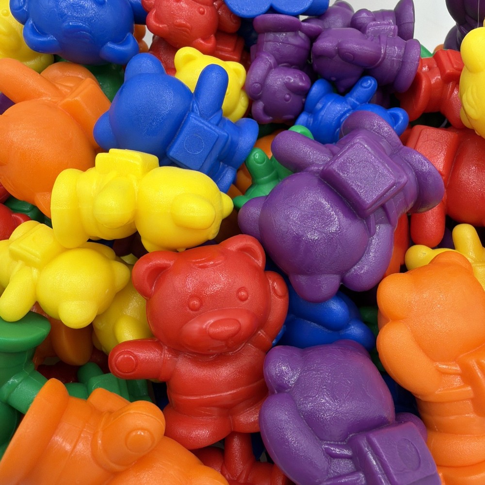 Thinking Kids MATH Manipulatives 95 BEAR COUNTERS Carson-Dellosa In Case