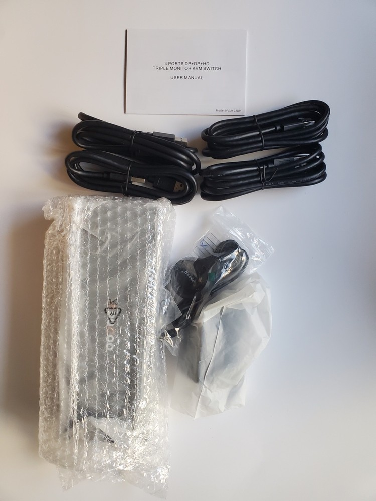 KVM Switch 2 Computers 3 Monitors, 8K 4K/1080P@60Hz MST Switch Multi-display Hub
