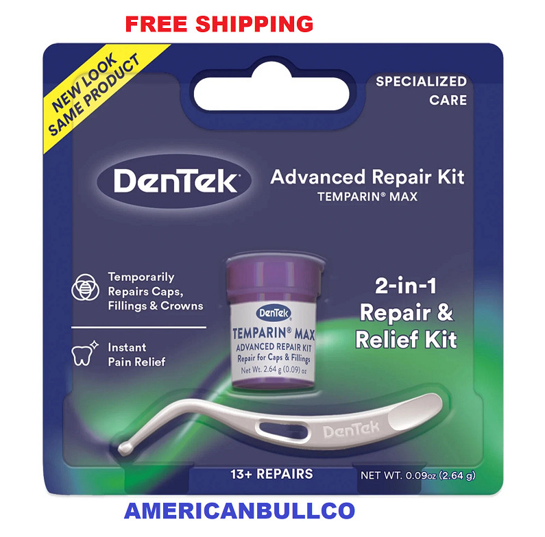 DenTek Temparin Max Advanced Dental Repair Kit, Loose Cap Set, 13+ Repairs