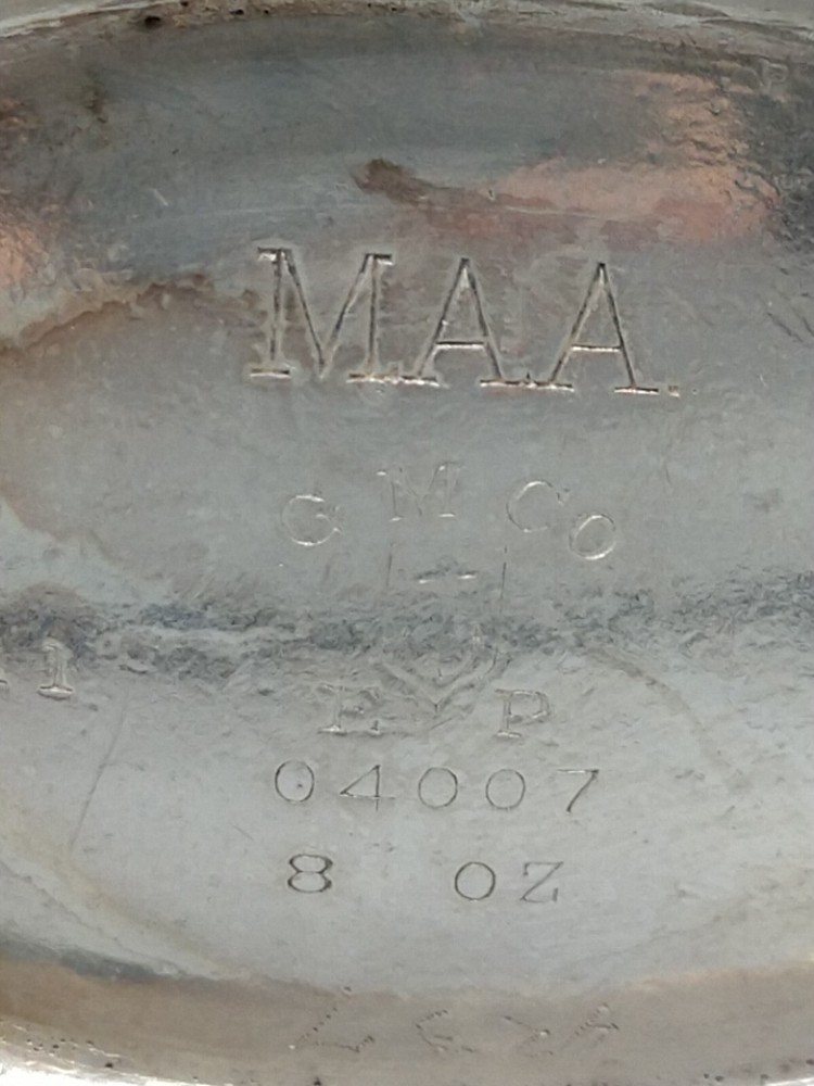 Vtg Silver Soldered Creamer Pitcher MAA 8 Oz