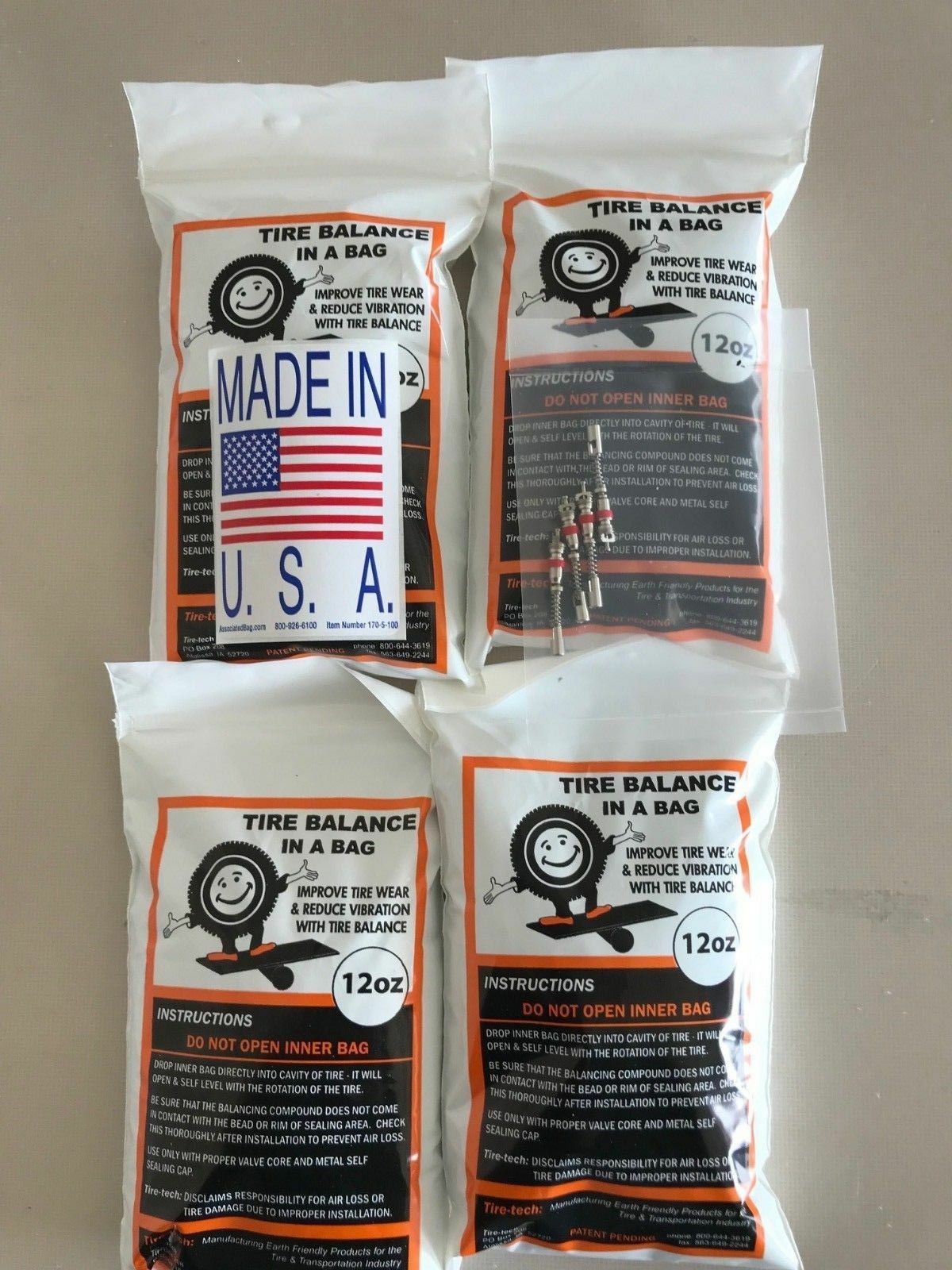 (4-12oz bags) 12oz tire balance beads  MADE IN USA  FREE SHIPPING