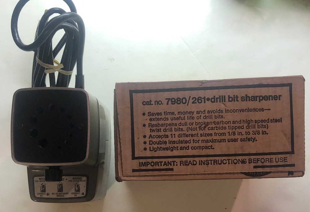 BLACK & DECKER No 7980 DRILL BIT SHARPENER - EXCELLENT CONDITION