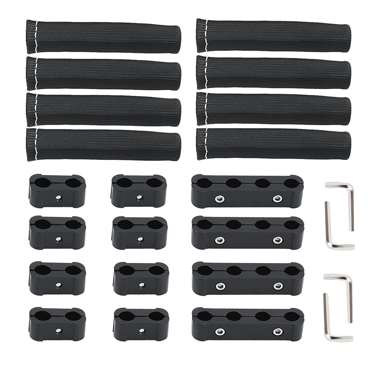 12Pcs Engine Spark Plug Wire Separator Divider Suit Fits For 8mm 9mm 10mm Black
