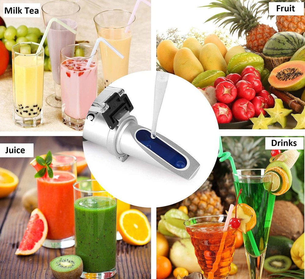 Brix Refractometer 0-32% Brix Meter for Testing Sugar Content in Fruit, Porta...