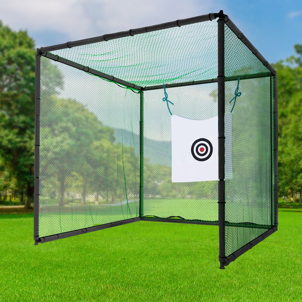 9.8ft Golf Practice Net Foldable Golf Hitting Cage Practice Net Training Aid NEW