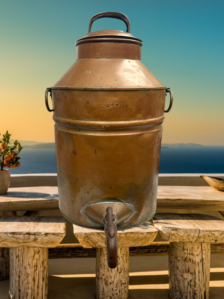 Antique Mason S Copper Beverage Container