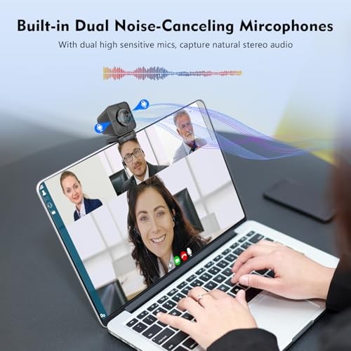 4K Webcam for Streaming, Remote Control, 1/2.5" Sensor & 12MP, PDAF Auto