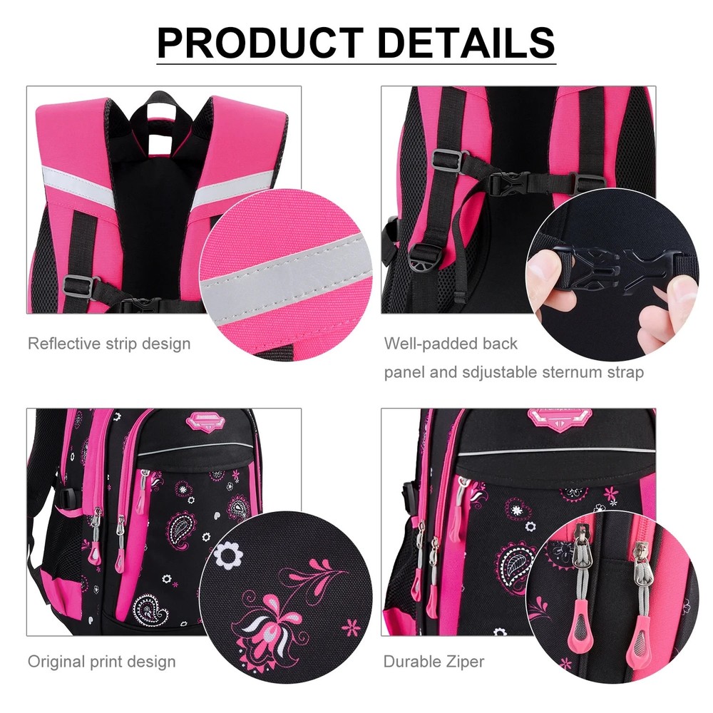 Girls Backpack Large Capacity Splash Proof School Backpack Laptop Backpack