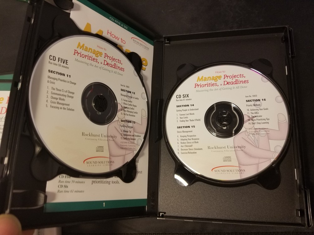 How To Manage Projects, Priorities, & Deadlines 6 CD Set Greg Kirch EUC