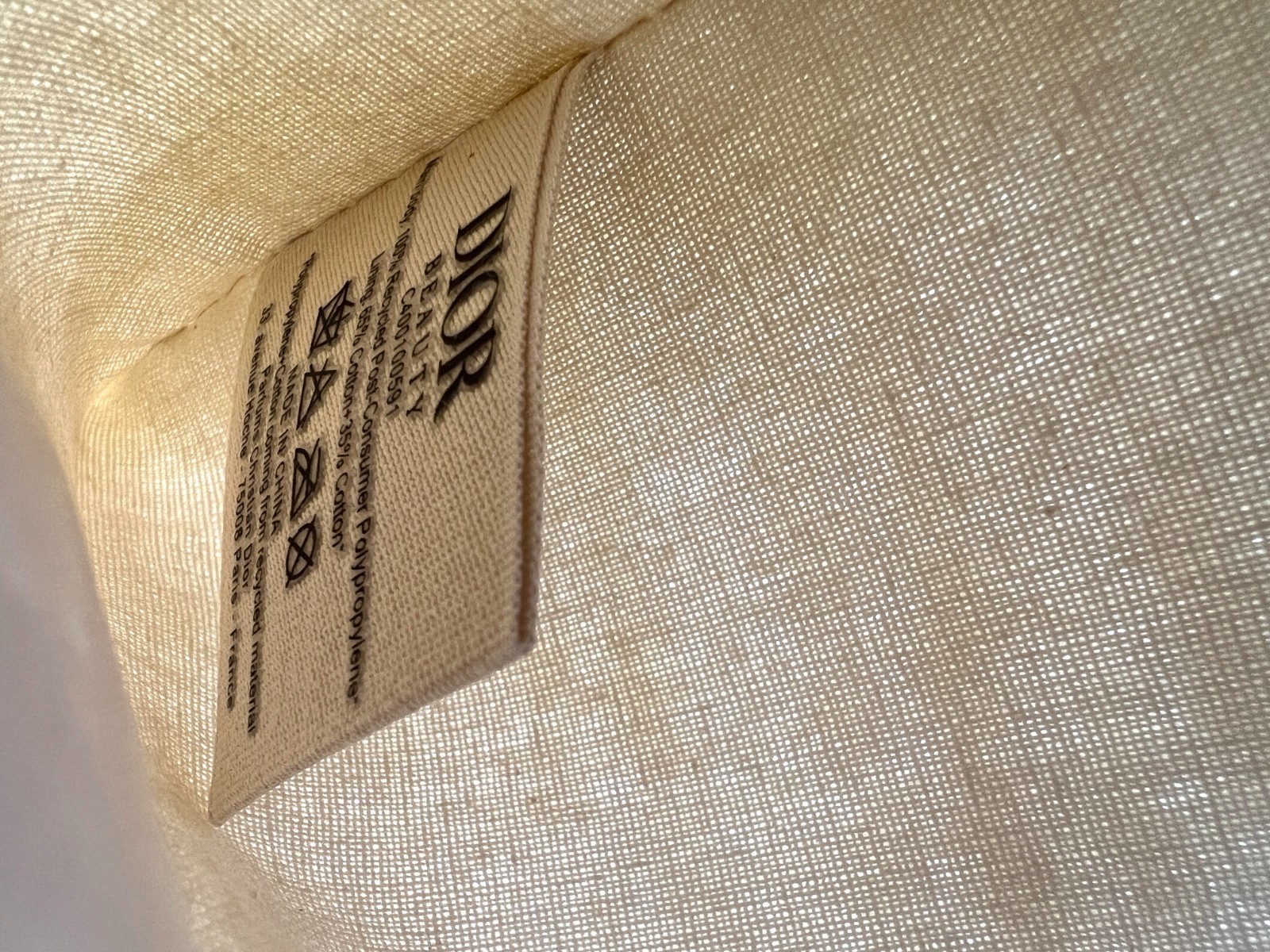 Christian Dior Straw Raffia Woven Cosmetic Zipper Bag Pouch with Chain in box