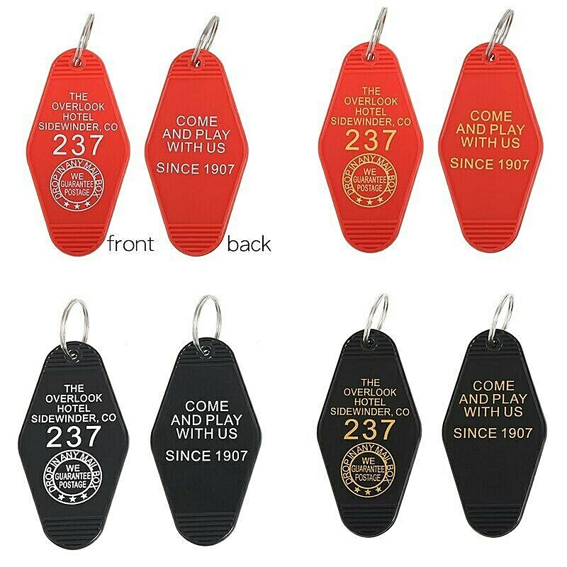 The Overlook Hotel ROOM 237 Black or Red Key Ring 3-1/2" x 1-3/4" The Shining