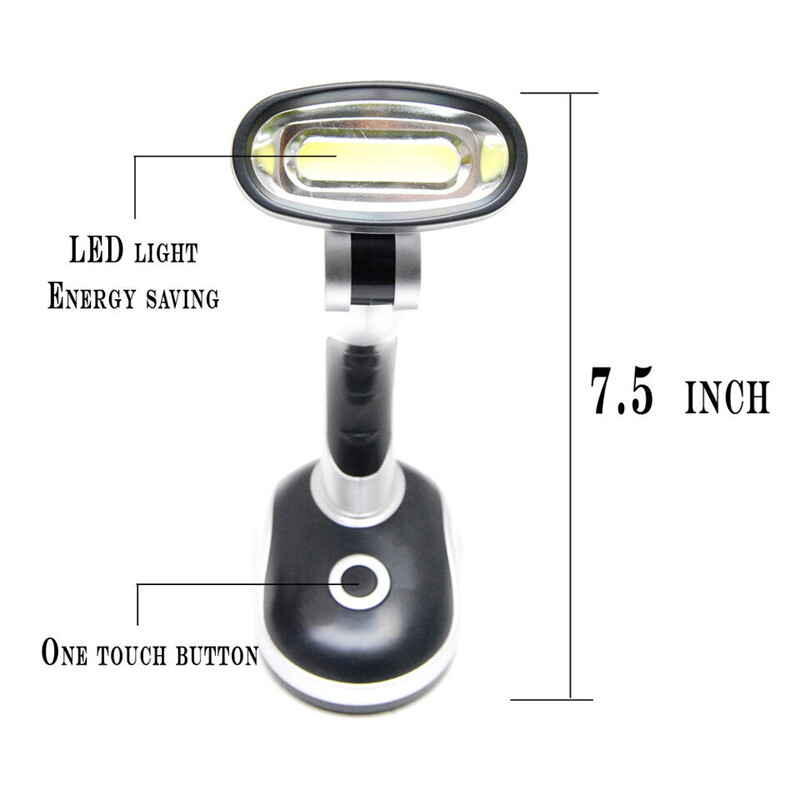 12LEDs Battery Powered Light Desk Table Lamp for Study Reading Camping Portable