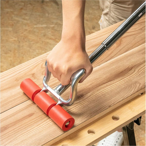 POWERTEC Extendable Floor and Wall 17"-27" Extendable, Silver/Red