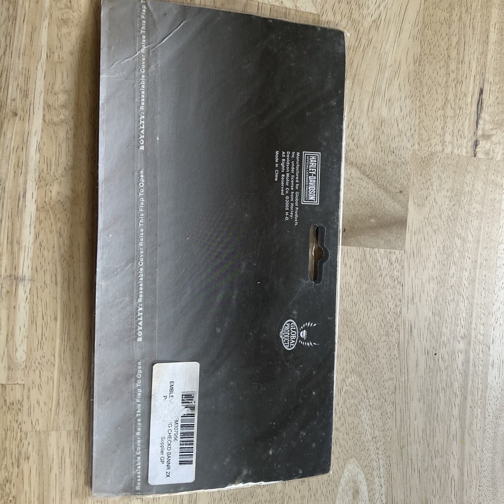 Authentic Vintage Harley-Davidson Bar Shield Checkered Flag Emblem Patch XL