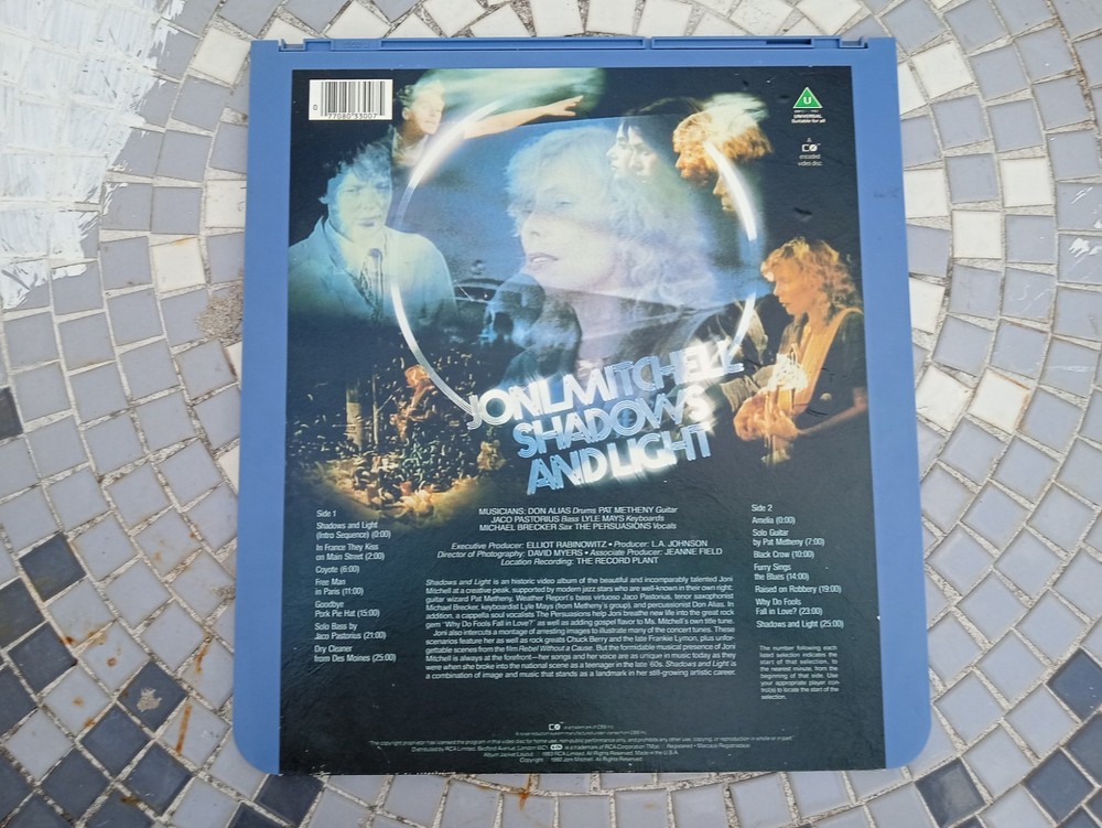 Joni Mitchell Shadows And Light CED Videodisc
