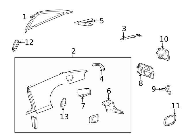 Genuine GM Tail Lamp Pocket 22604768