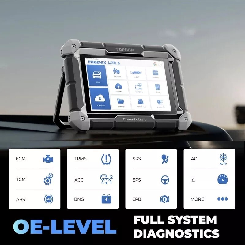 TOPDON Phoenix Lite 3 All Systems Diagnostic FCA AutoAuth ECU Coding Active Test