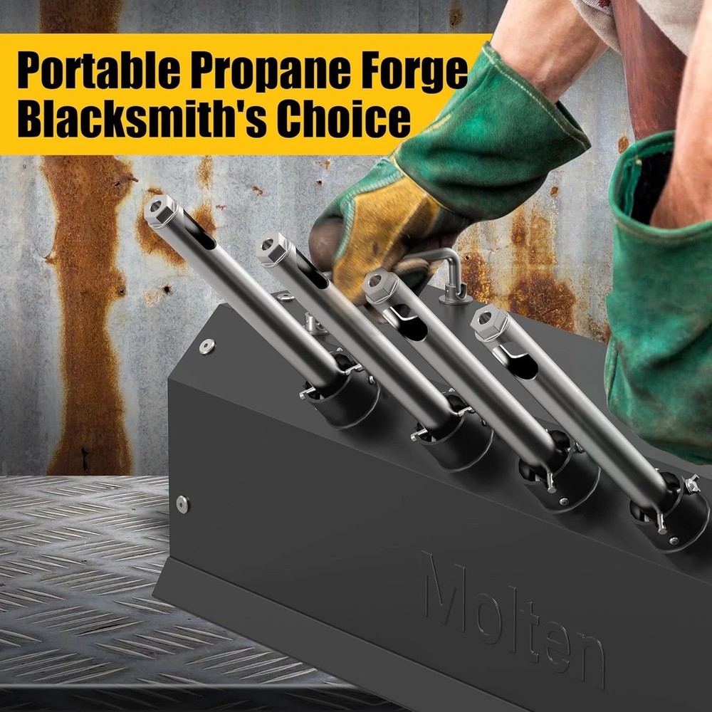 Four Burner Propane Gas Forge for Blacksmithing Knife Making Efficient Heating