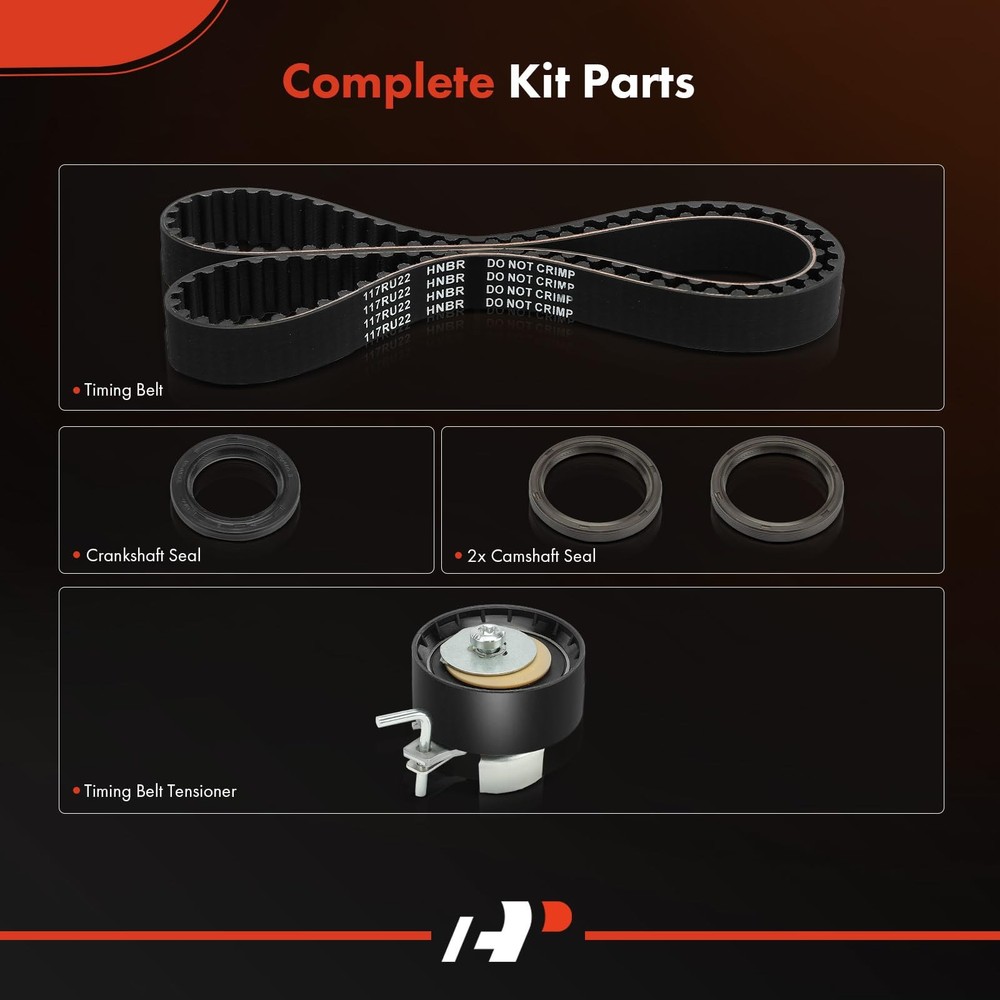 APremium Engine Timing Belt Kit with Tensioner & Seals Compatible with Ford E...