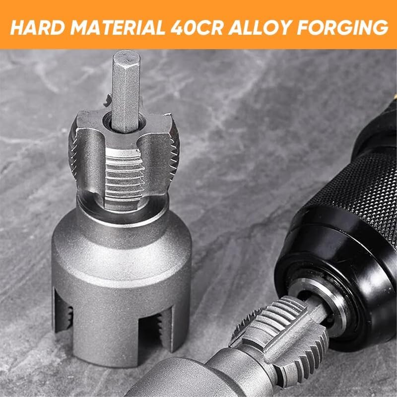 Pipe Thread Cutting Tool,2 Pcs Integrated Internal,External Pipe Threading Tool