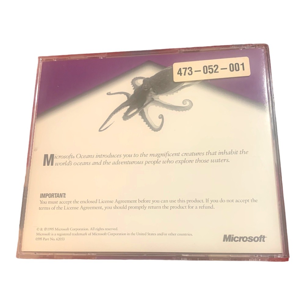 Microsoft Home OCEANS CD-Rom Software Windows 95 Exploration Series