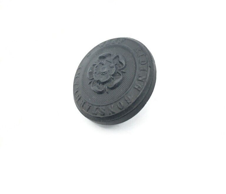 VINTAGE POLICE WEST RIDING CONSTABULARY COMPRESSED COMPOSITION UNIFORM BUTTON