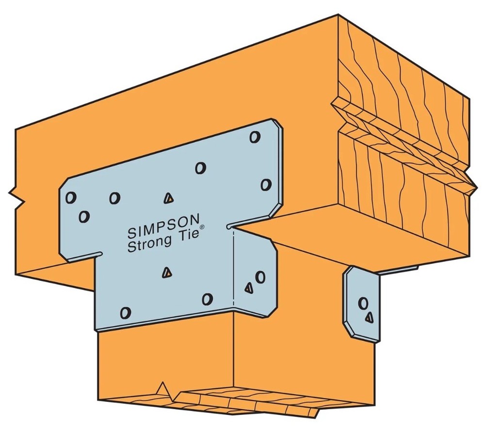 Simpson AC6Z Adjustable Post Cap For 6X Beam - ZMAX / Fasteners Plus
