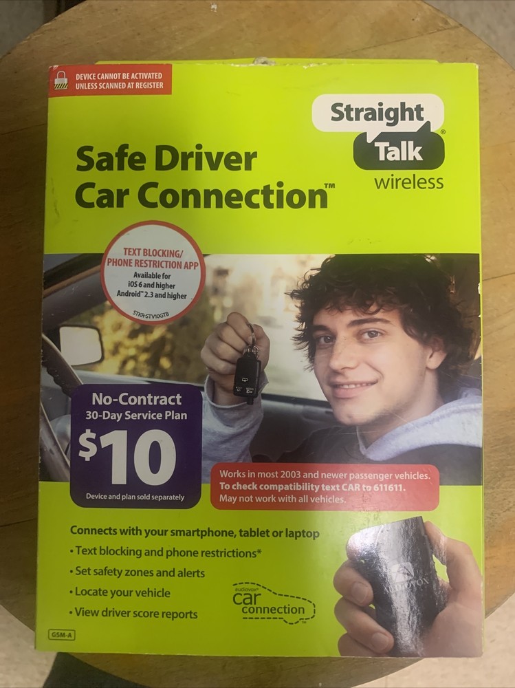 Safe Driver Car Connection Straight Talk Wireless New Damaged Box