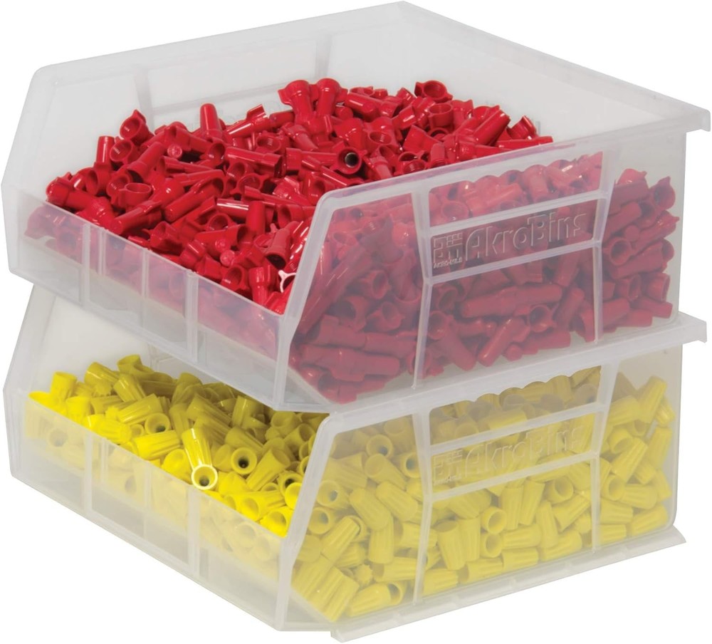 30235 AkroBins Plastic Storage Bins, Space-Saving Stackable Bins for Garage, ...