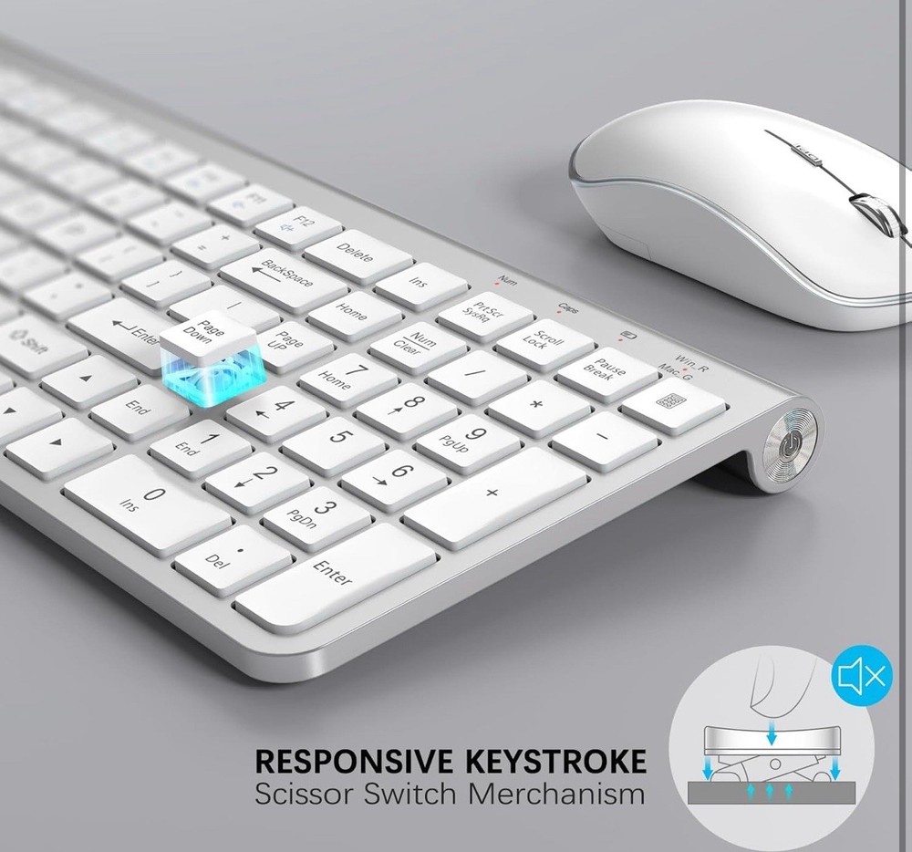JOYACCESS Wireless Keyboard and Mouse, Ergonomic,Dustproof and Portable