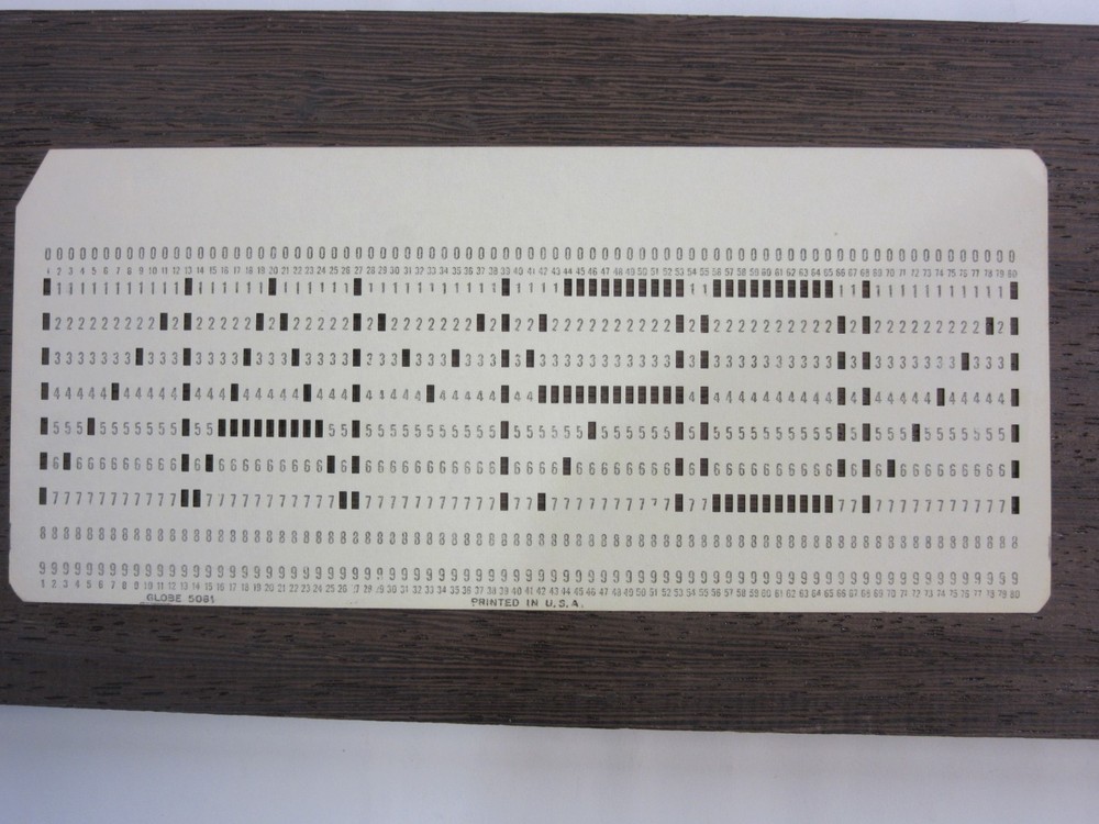 “Norman” Hollerith IBM Computer Key Punch Card