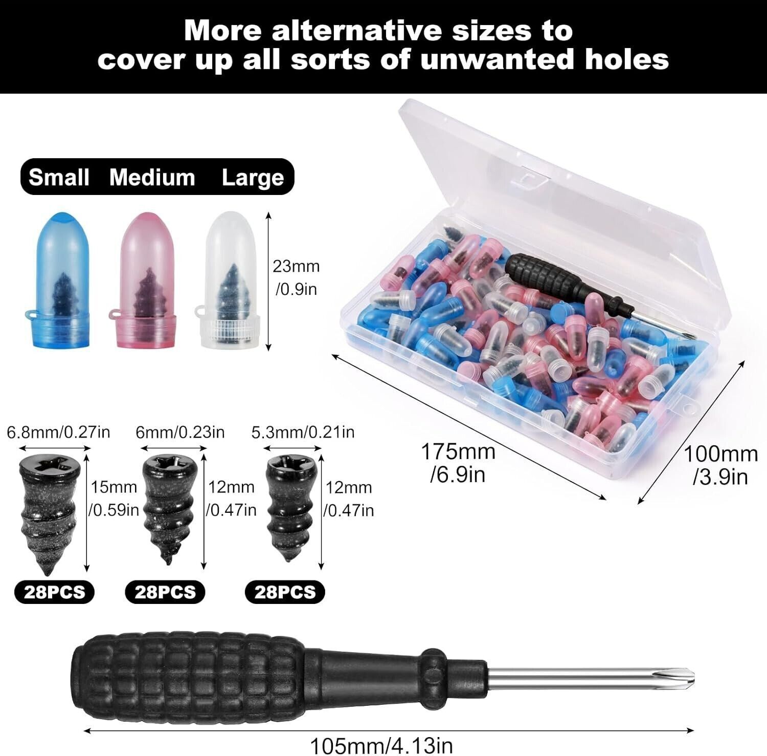 85pcs Car Tubeless Vacuum Tyre Puncture Repair Kit Screw Nails Tire Patch Plug