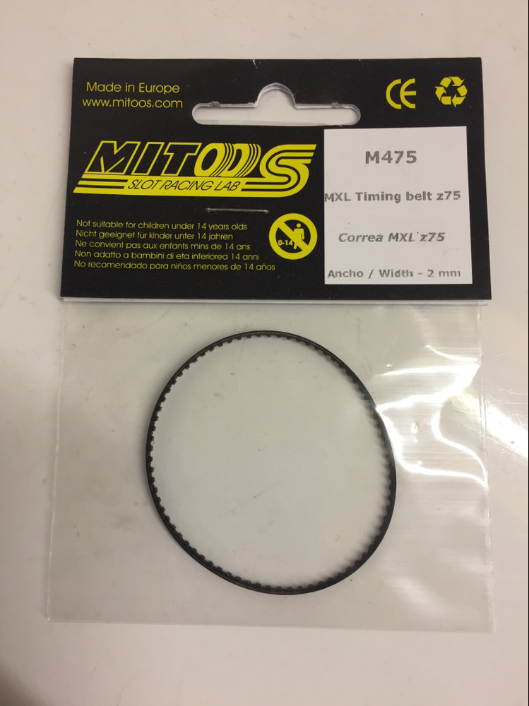 Mitoos M475 MXL Timing Belt z75 Tooth Width 2mm New