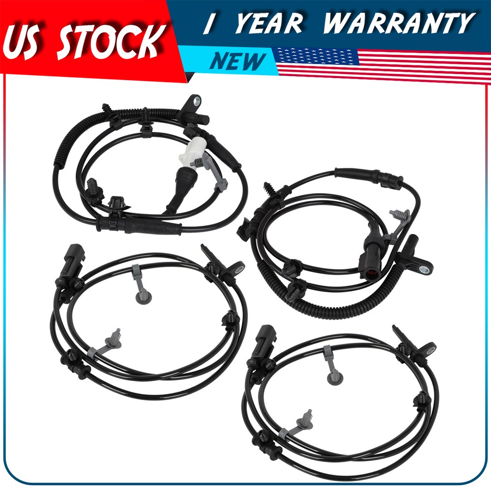(4) ABS Wheel Speed Sensor Front Rear For Lincoln Mkx 11-15 Ford Edge 2011-2014