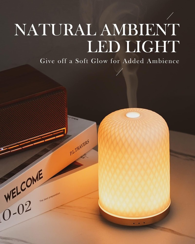 Essential Oil Diffuser,110ML Diffusers for Essential Oils Large Room, Ceramic...