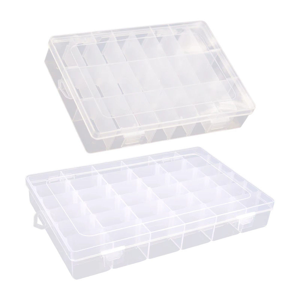 Thread Storage Box Embroidery Compartments Storage Case Sewing Thread Holder Tra