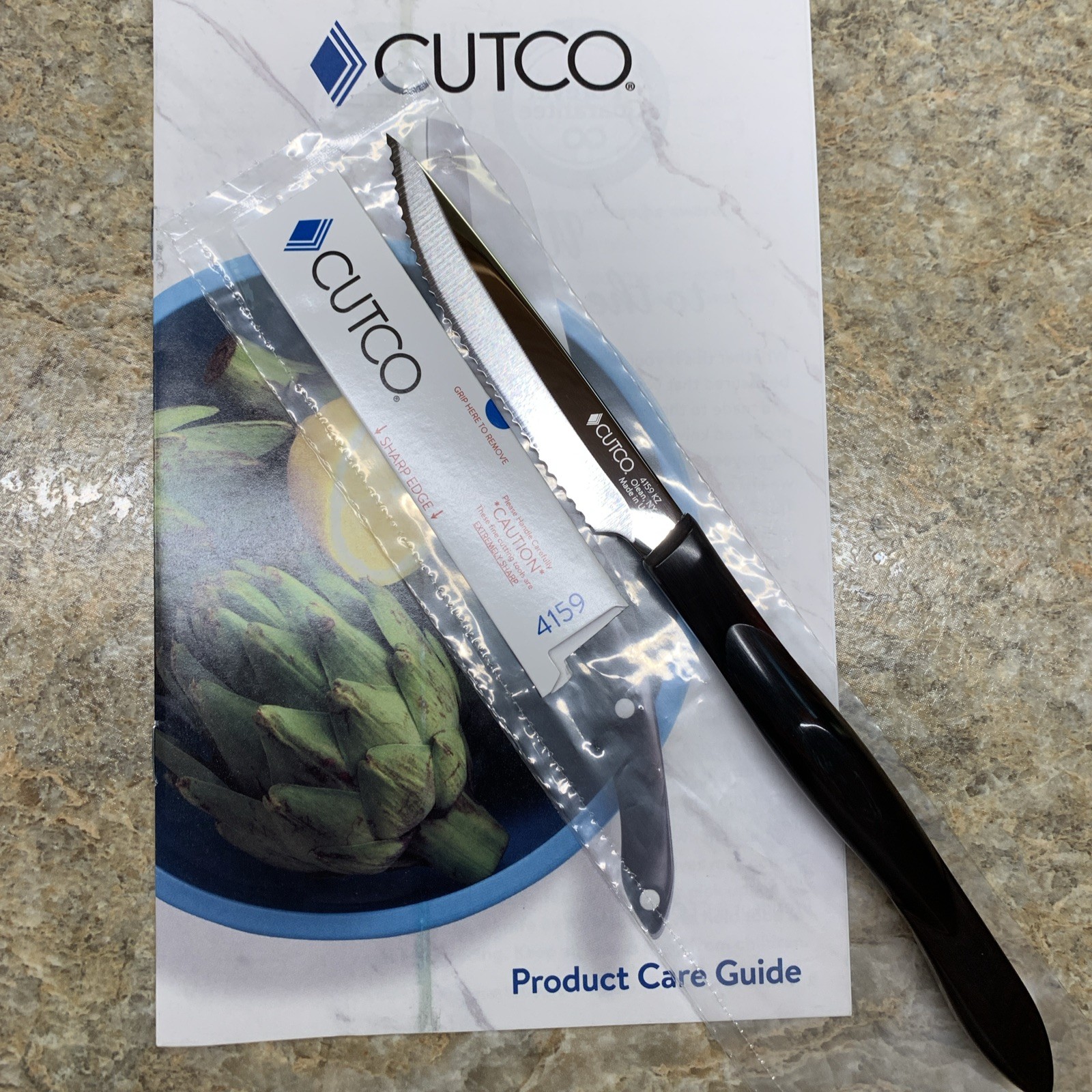 New Style CUTCO 4159 Gourmet Table Steak Knife Pointy DD Edge Black/Classic Qty
